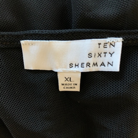 🖤 Ten Sixty Sherman ruched mesh black top - Picture 11 of 12